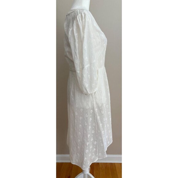 CAbi Midsummer Night White Embroidered Boho Dress Shirtdress Size 0 - Picture 4 of 16